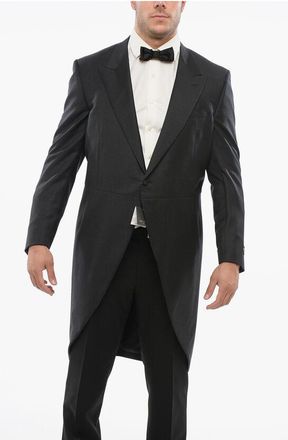 Corneliani Virgin Wool Peak Lapel MANTUA Tail-Coat Blazer size 58