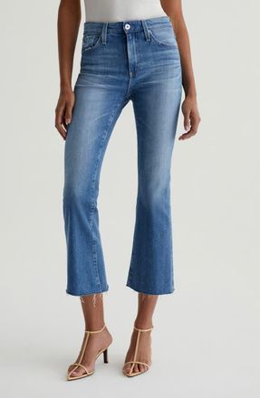 AG - Adriano Goldschmied Farrah Mid Rise Crop Bootcut Jeans in Iris at Nordstrom, Size 27