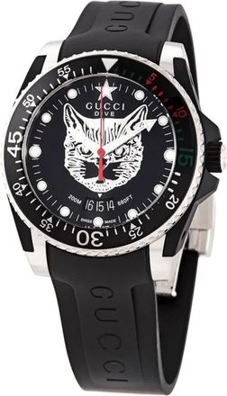 Gucci Accessoires, Heren, Zwart, ONE Size, Duikhorloge