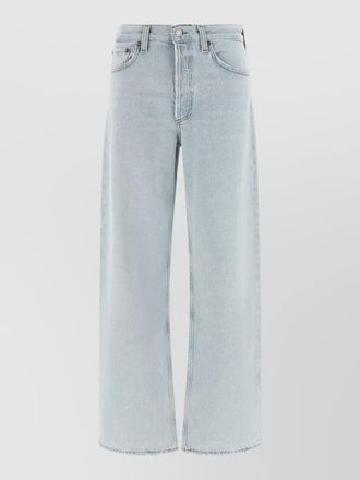 A Gold E arc wide leg five pocket jeans