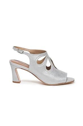 Bernardo Womens Nili Heels - Medium In Silver Tumbled Metallic Suede