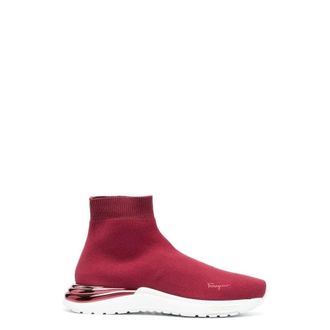 Ferragamo Ladies Bordeaux Sneakers, US Size 9.5