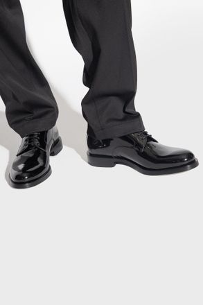 Dolce & Gabbana Leather Derby Shoes, Mens, Black
