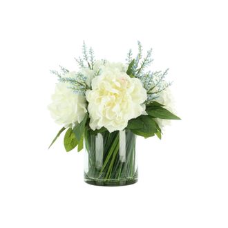 Creative Displays Inc. Blue and White Heather and Peony Floral Arrangement