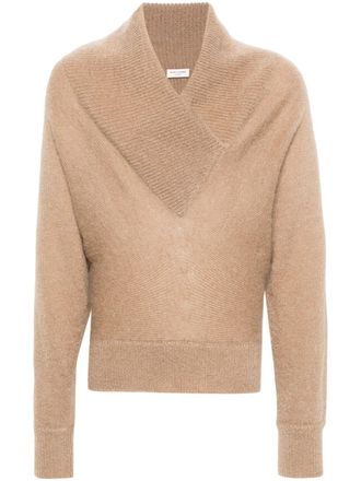 Saint Laurent brushed sweater - men - Polyamide/Mohair/Wool - S - Neutrals