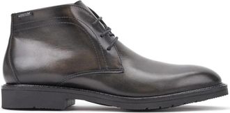 Mephisto Handgemaakte Donkergrijze Leren Laarzen voor Heren - Heren - Veterlaarzen - Grijs - 40 EU - Leer - Schoenen