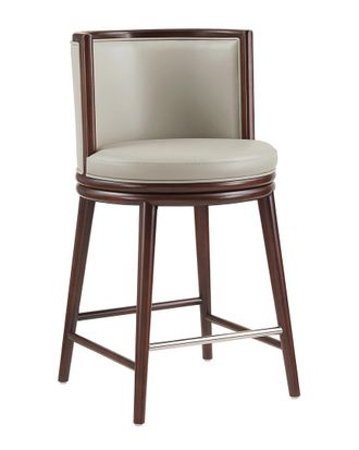 Manhattan Comfort Evalyn Leatherette Counter Stool With Beech Wood Legs