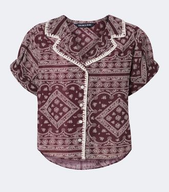 Veronica Beard Ilene printed cotton-blend shirt
