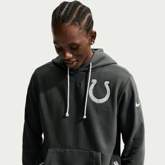 Nike Indianapolis Colts Rivalries Collection Sideline Nike Mens Dri-FIT NFL Pullover Hoodie in Grey | 03AZ06F98-WY6
