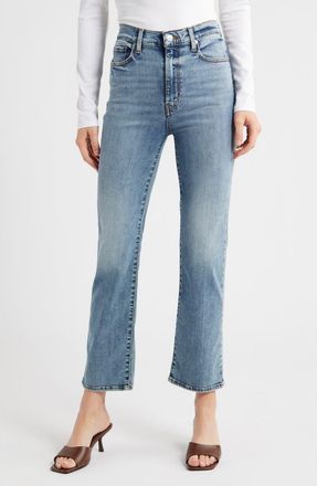 Frame Denim Le Sleek High Waist Ankle Straight Leg Jeans in Everywhere at Nordstrom, Size 23