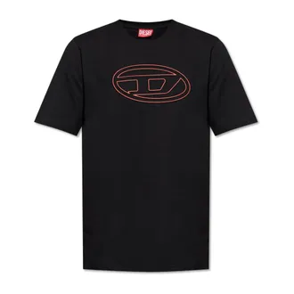 Diesel T-Shirts, male, Black, Size: 2XL T-shirt T-Adjust-Bigoval
