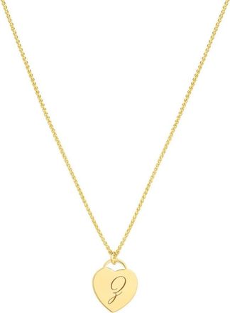 Set & Stones Alice Initial Heart Pendant Necklace in Gold/z at Nordstrom