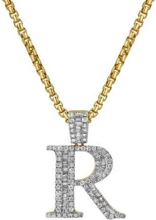 LuvMyJewelry R Initial Diamond Pendant 10K Yellow Gold - 0.86 Carats at Nordstrom