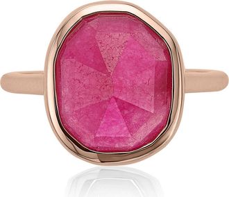 Monica Vinader Siren Medium Stacking Ring in Pink Quartz/Rose Gold at Nordstrom Rack, Size 5.5