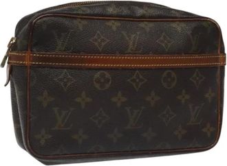 Louis Vuitton Pre-owned Canvas clutches - Dames - Vintage Clutch - Bruin - ONE Size - Leer - Vintage