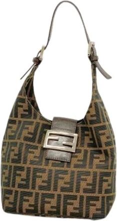Fendi Pre-owned Shoulder Bags, female, Brown, Size: ONE SIZE Pre-owned Vintage Shoulder Bag
