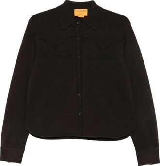 Guest In Residence Cropped Western Cardigan - Dames - Vesten - Bruin - M - Kasjmier - Truien & Vesten