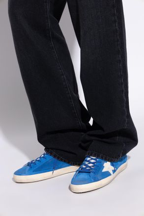 Golden Goose Super-Star Classic With List Sports Shoes, Mens, Blue
