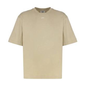 Off-white T-Shirts, male, Beige, Size: M T-shirt