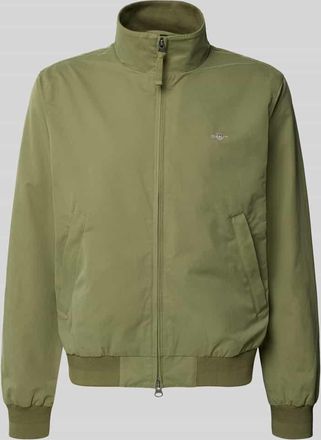 GANT Jacke mit Stehkragen und Zweiwege-Rei&szlig;verschluss in Oliv, Gr&ouml;&szlig;e XXXL