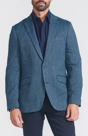 The Savile Row Company Herringbone Sport Coat in Blue at Nordstrom Rack, Size 38Regular