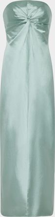 Milly Michell Strapless Satin Maxi Dress