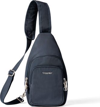 Baggallini Securtex Classic Anti-Theft Daytripper Sling Bag in French Navy at Nordstrom