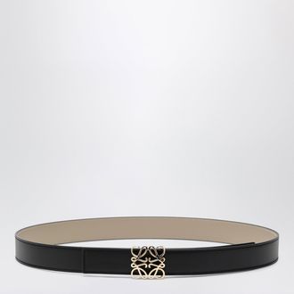Loewe Black/Clay reversible Anagram belt