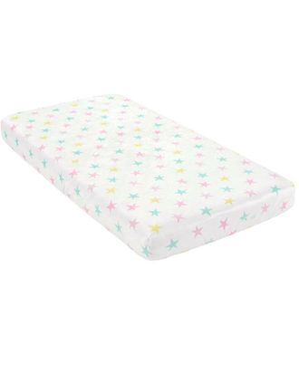 Lush D&eacute;cor Lush Decor Rainbow Allover Stars Soft & Plush Fitted Crib Sheet