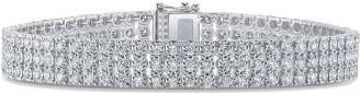 Allurez Multirow Lab Grown Diamond Tennis Bracelet 14K White Gold (3.70ct)