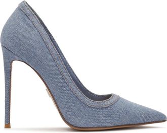 Kazar Blauwe denim stoffen pumps - Dames - Pumps - Blauw - 37 EU - Denim - Schoenen