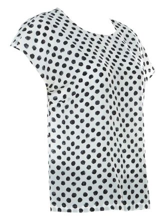 Dolce & Gabbana polka-dot silk top - White
