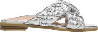 Vionic Kalina Braided Slide Sandals Silver Metal Synthetic I0922S2020 Womens