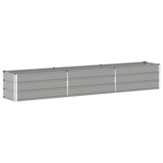 vidaXL Jardinera Gris Claro 290 X 50 X 45 Cm Acero Galvanizado Vidaxl