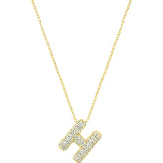 Adornia Pav&eacute; Bubble Initial Pendant Necklace in Gold-H at Nordstrom Rack