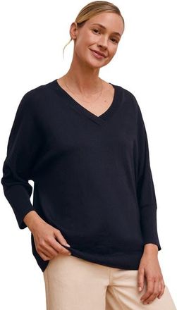 Celtic & Co. Slouchy V-Neck Pure Wool Jumper in Navy at Nordstrom, Size X-Small