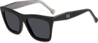 Carolina Herrera Grey Square Ladies Sunglasses HER 0226/S 0BSC/IR 53