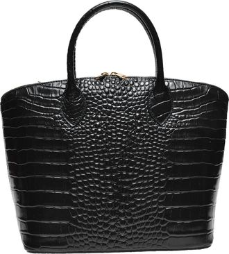 Isabella Rhea Zwart Rundleer Tas