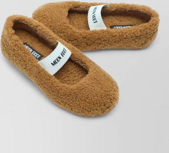Moon Boot soft shearling flat ballerina shoes