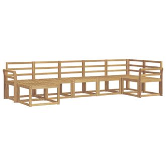 vidaXL Conjunto De Sof&aacute;s De Exterior 7 Pcs Blanco Vidaxl