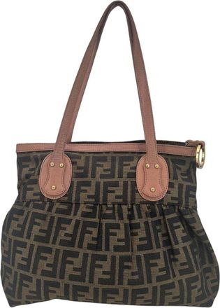 Fendi Fendi Brown Cotton Chef Tote (Authentic Pre-Loved)