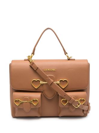 Love Moschino heart-motif tote bag - women - Polyurethane - OS - Brown