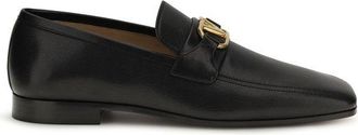 Valentino Garavani Black Goatskin Slip-On Mens Loafers