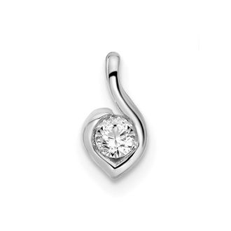 Diamond2Deal 14K White Gold Lab Grown Diamond Pendant (0.15ct, VS, G-H)