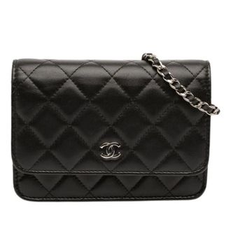 Chanel Pre-owned The Classic Wallet on Chain - Dames - Pre-owned - Zwart - Maat: ONE Size Leer