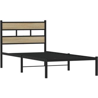 vidaXL Metal Bed Frame without Mattress Sonoma Oak 80x200 cm Vidaxl