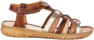 Josef Seibel Flat Sandals, female, Brown, 9 UK, Brown Gold Leather Womens Sandals