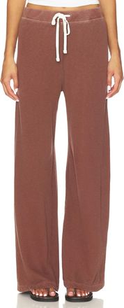 James Perse Wide Leg Tracksuit Sweatpants In Cedar Pigment