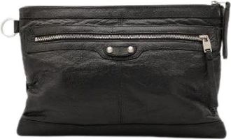 Balenciaga Pre-owned Pochette City Clutch - Dames - Vintage Clutch - Zwart - ONE Size - Leer - Vintage