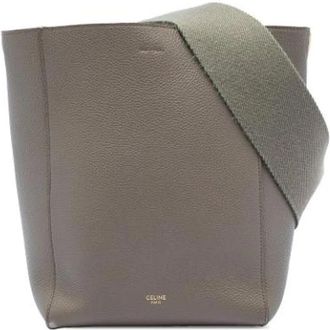 Celine Pre-owned Seau Sangle Bucket Bag - Dames - Vintage Tas - Grijs - ONE Size - Leer - Vintage